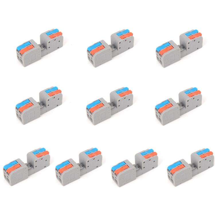 10pcs 2 In 2 Out Terminal Block Wire Push-on Quick Docking Snap Cap(KV232-2PC)