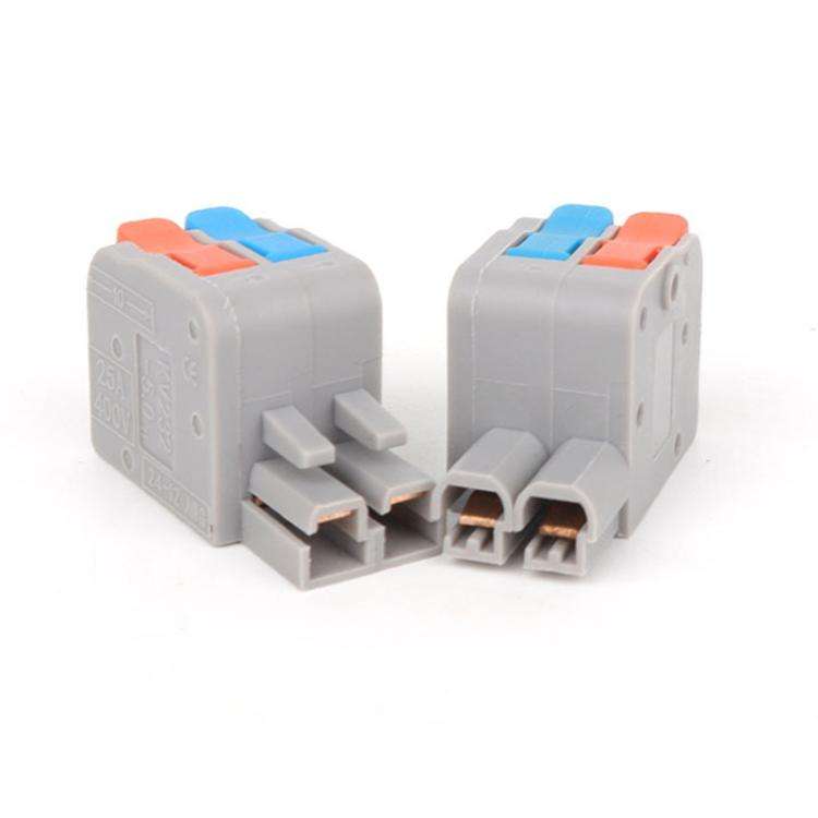 10pcs 2 In 2 Out Terminal Block Wire Push-on Quick Docking Snap Cap(KV232-2PC)
