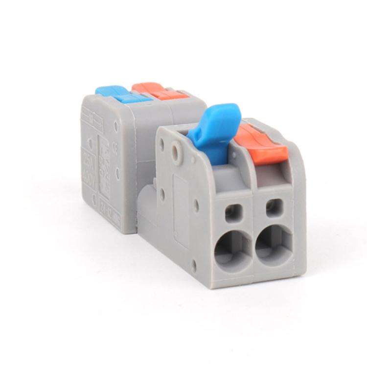 10pcs 2 In 2 Out Terminal Block Wire Push-on Quick Docking Snap Cap(KV232-2PC)