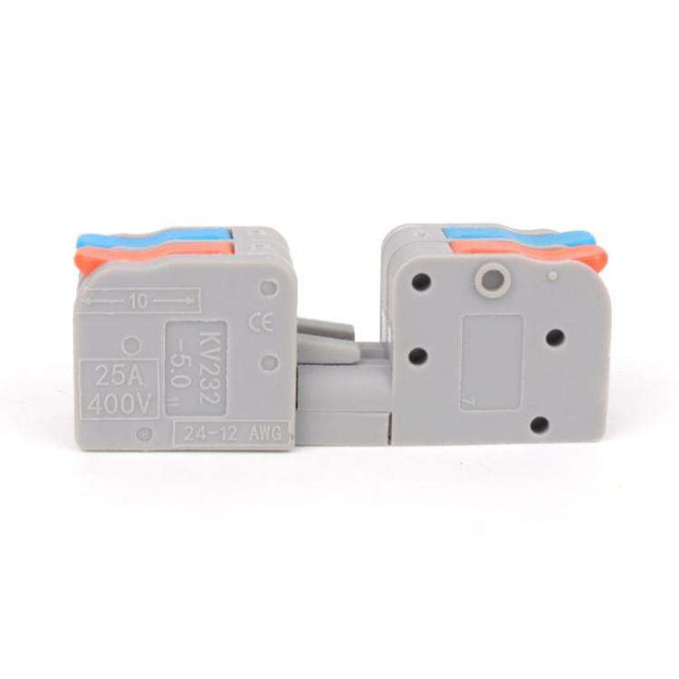 10pcs 2 In 2 Out Terminal Block Wire Push-on Quick Docking Snap Cap(KV232-2PC)