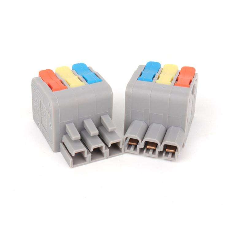 5pcs 3 In 3 Out Terminal Block Push-type Junction Box(KV232-3PC)