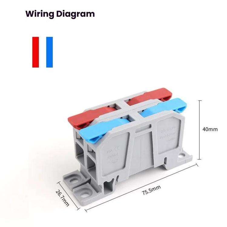 75A Quick-Press Terminal Block Wire Connector(2 In 2 Out)