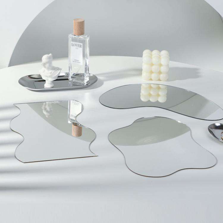 27x12cm Crescent Acrylic Mirror Reflective Tray Display Jewelry Photo Props Photography Backgroun...