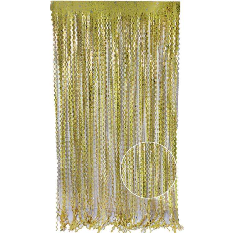 2Packs 1x2m Wave Foil Fringe Curtain Party Anniversary Birthday Background Decoration Venue Props...