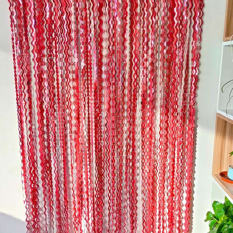 2Packs 1x2m Wave Foil Fringe Curtain Party Anniversary Birthday Background Decoration Venue Props...