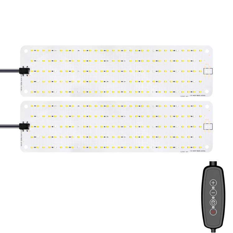 12V Sunlight-Like LED Panel Plant Growth Fill Light, Model: Two Head(AU Plug)
