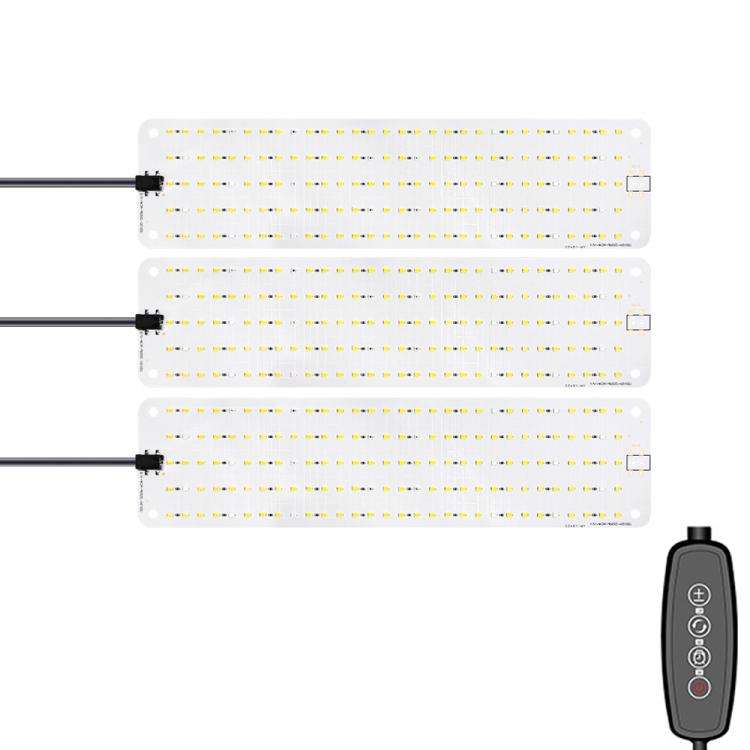 12V Sunlight-Like LED Panel Plant Growth Fill Light, Model: Three Head(AU Plug)