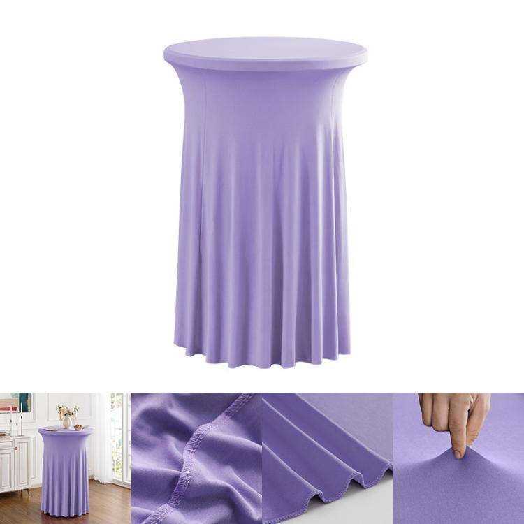 Simple Premium Feeling Business Conference Cocktail Bar Cover Round Sundress Stretch Table Cover,...