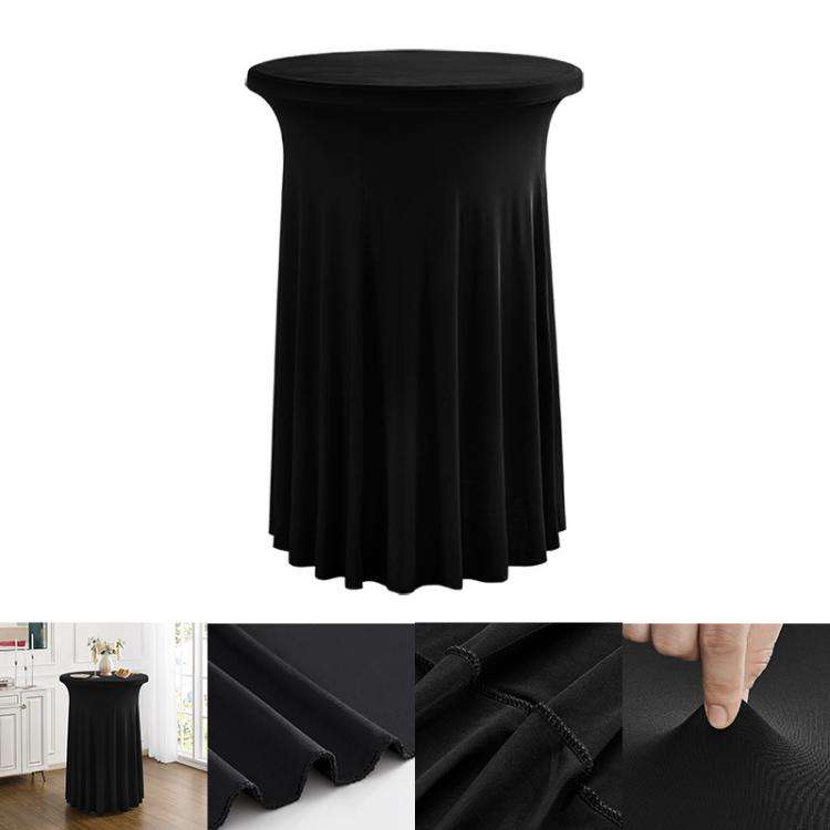 Simple Premium Feeling Business Conference Cocktail Bar Cover Round Sundress Stretch Table Cover,...