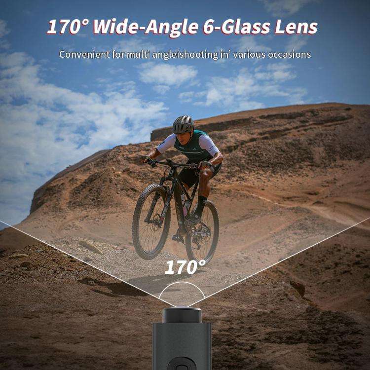 5K Action Camera WiFi Sport DV Riding Bicycle Drive Recorder With Led Light EIS Anti-shake(Black)