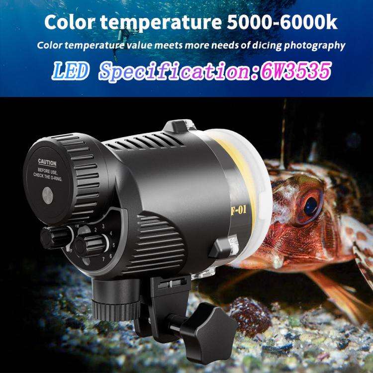 Sea Frogs SF-01  100M/328FT Underwater Strobe For Diving Photography(Black)