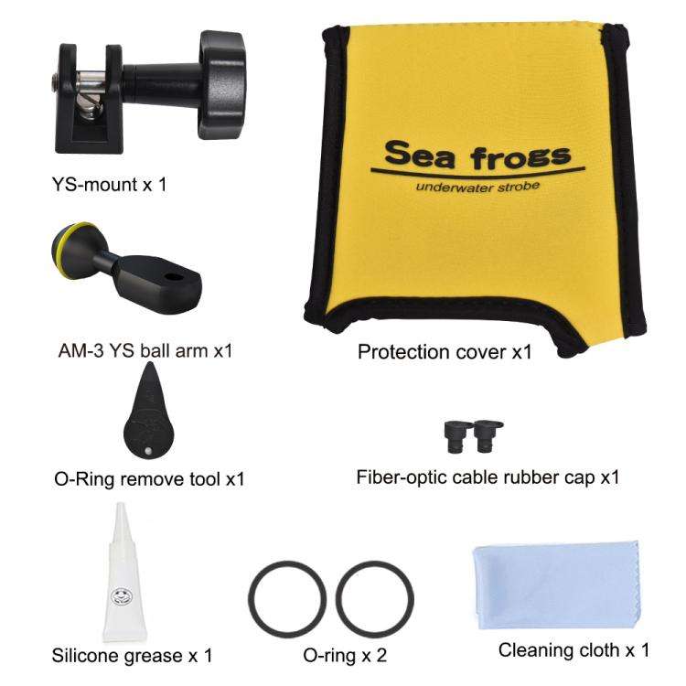 Sea Frogs SF-01  100M/328FT Underwater Strobe For Diving Photography(Black)