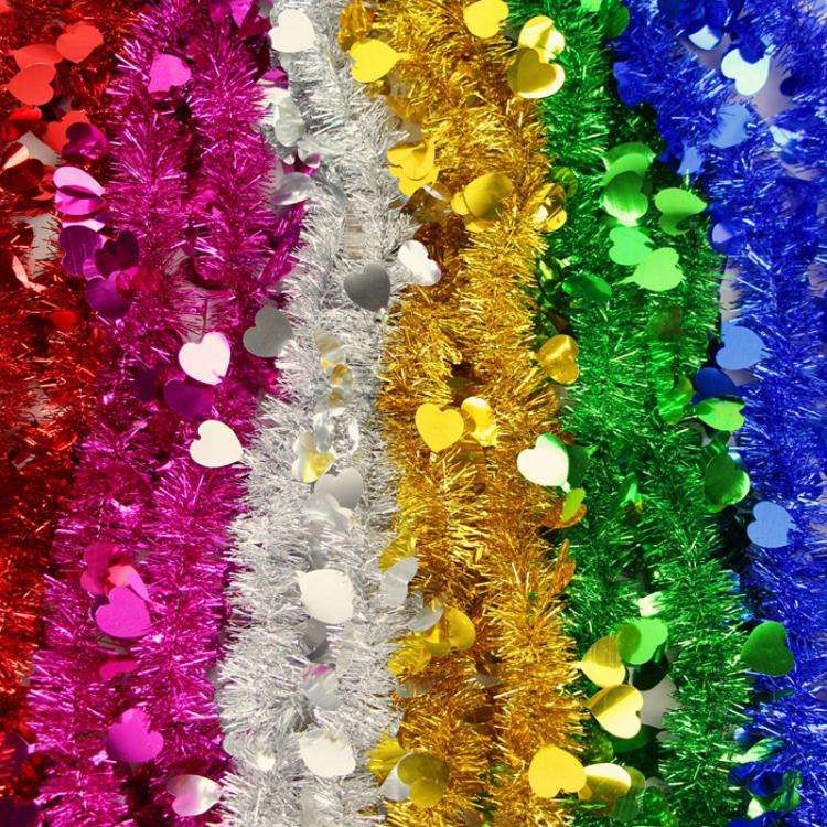 10pcs 1.8m Heart-shaped Ribbon Party Supplies Birthday Christmas Wedding Room Decoration Strips G...