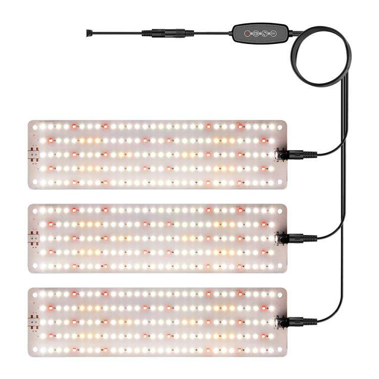 Cold Light LED Parallel Quantum Board Indoor Plant Growth Lamp, Model: Three Heads(AU Plug)