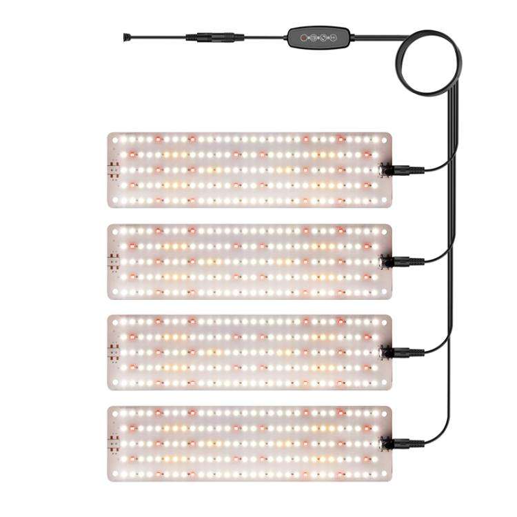 Cold Light LED Parallel Quantum Board Indoor Plant Growth Lamp, Model: Four Heads(US Plug)