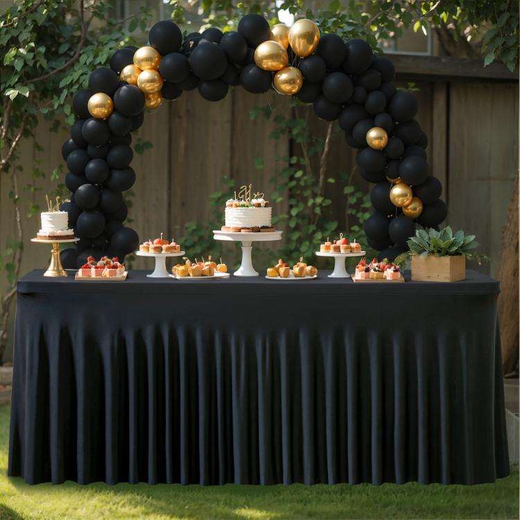 183x76x76cm Spandex Table Skirt for Rectangle Table Stretchable Wrinkle Resistant Tablecloth for ...