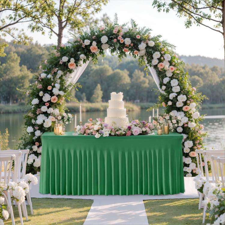 183x76x76cm Spandex Table Skirt for Rectangle Table Stretchable Wrinkle Resistant Tablecloth for ...