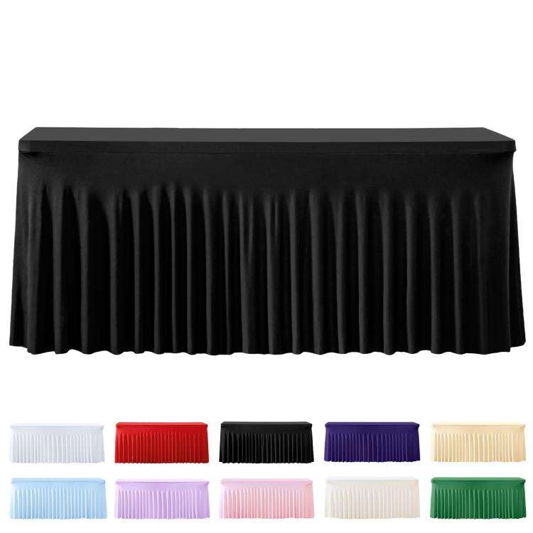 122x60x76cm Spandex Table Skirt for Rectangle Table Stretchable Wrinkle Resistant Tablecloth for ...