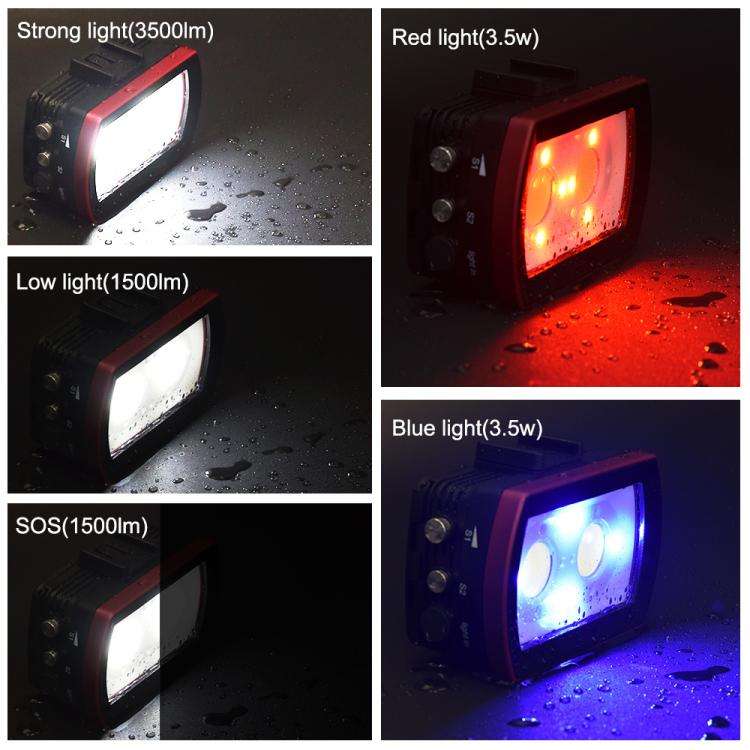 Sea Frogs SL-21 3500 Lumen 40m/130ft Waterproof Video Light For Diving Photo(Black)