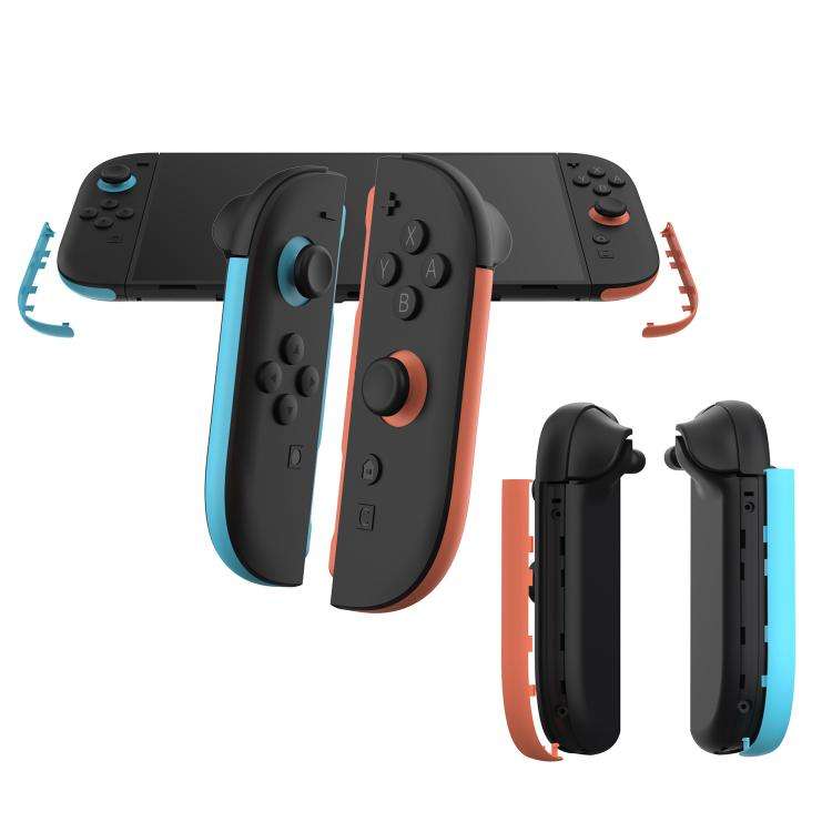 For Nintendo Switch 2 JoyCon Left and Right Handle Decorative Strips(Left Red Right Blue)