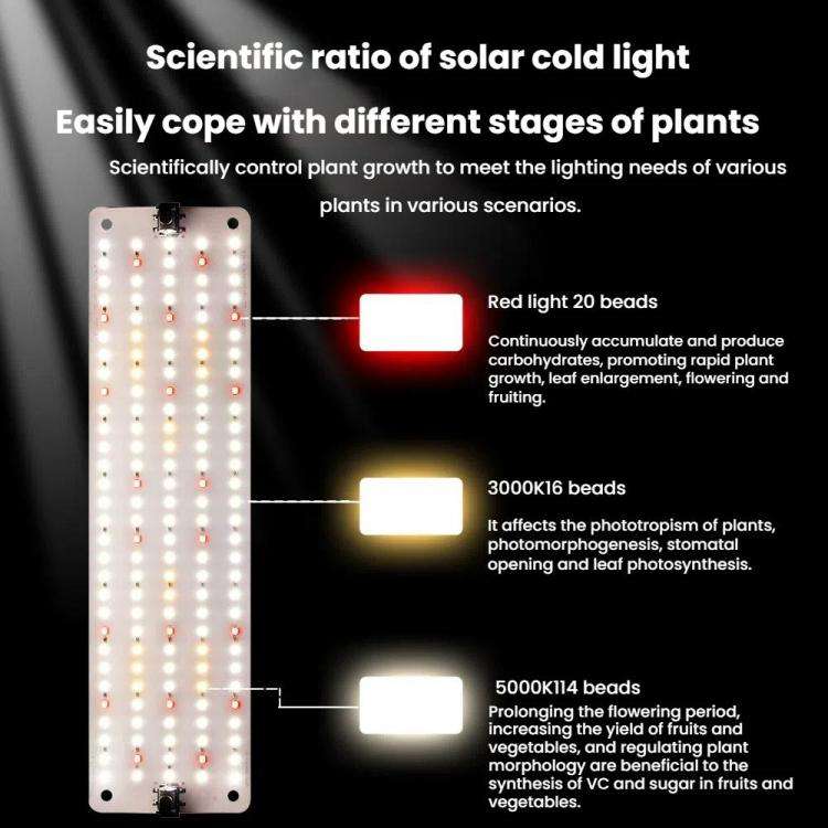 Cold Light LED Series Quantum Board Indoor Plant Growth Lamp, Model: Single Head(EU Plug)