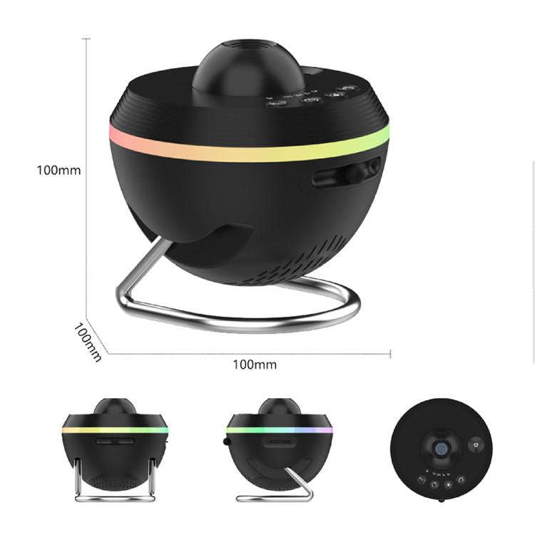 USB Plug-in Space Ball HD Galaxy Projector Lamp Dynamic Meteor Starry Sky Atmosphere Light(White)