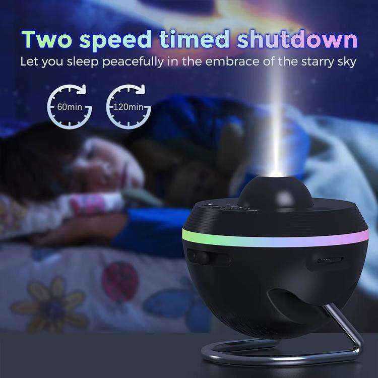 USB Plug-in Space Ball HD Galaxy Projector Lamp Dynamic Meteor Starry Sky Atmosphere Light(Black)
