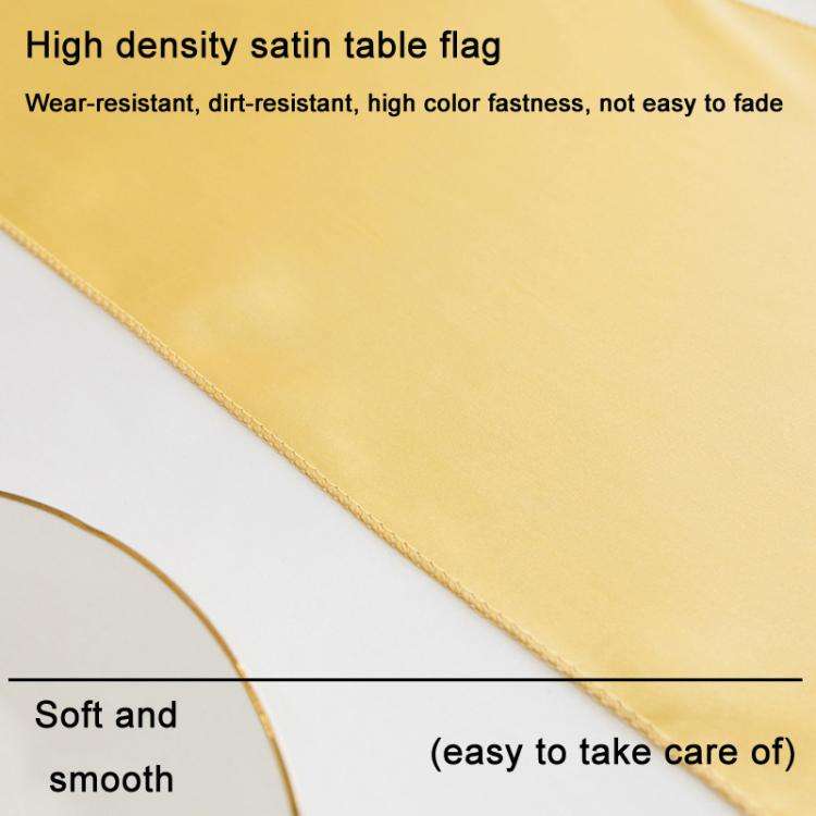 29x275cm Hotel Wedding Tablecloth Decorative Polyester Sateen Coffee Table Runner Sateen Desk Fla...