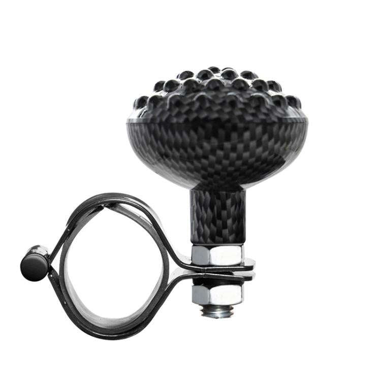 Car Steering Wheel Booster Non-Slip One-Handed Turning Assistant Ball, Style: Carbon Fiber Patter...
