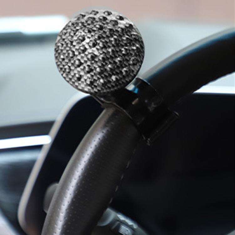 Car Steering Wheel Booster Non-Slip One-Handed Turning Assistant Ball, Style: Black-Massage Model