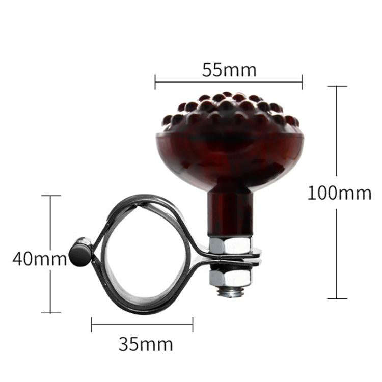Car Steering Wheel Booster Non-Slip One-Handed Turning Assistant Ball, Style: Mahogany-Massage Model
