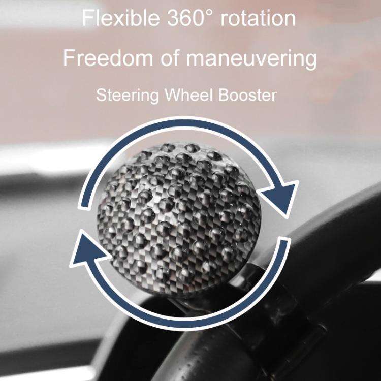 Car Steering Wheel Booster Non-Slip One-Handed Turning Assistant Ball, Style: Black-Massage Model