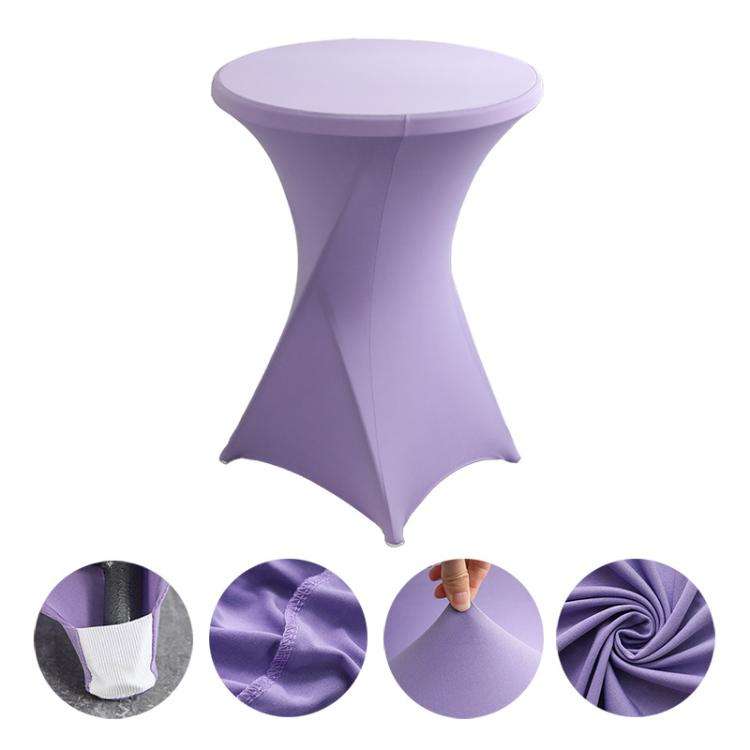 Cocktail Bar Table Cover For Hotel Wedding Decoration Stretch Polyester Banquet Round Table Cover...