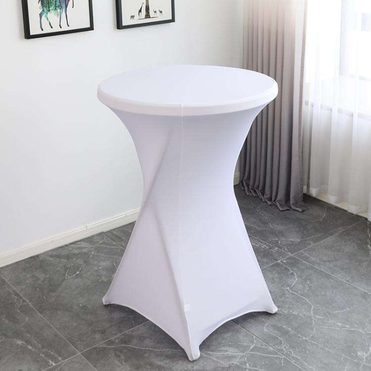 Cocktail Bar Table Cover For Hotel Wedding Decoration Stretch Polyester Banquet Round Table Cover...