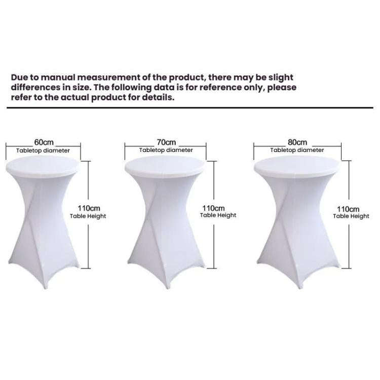Cocktail Bar Table Cover For Hotel Wedding Decoration Stretch Polyester Banquet Round Table Cover...
