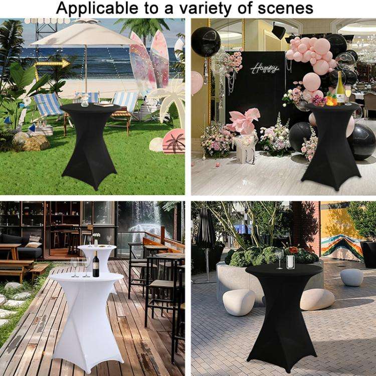 Cocktail Bar Table Cover For Hotel Wedding Decoration Stretch Polyester Banquet Round Table Cover...
