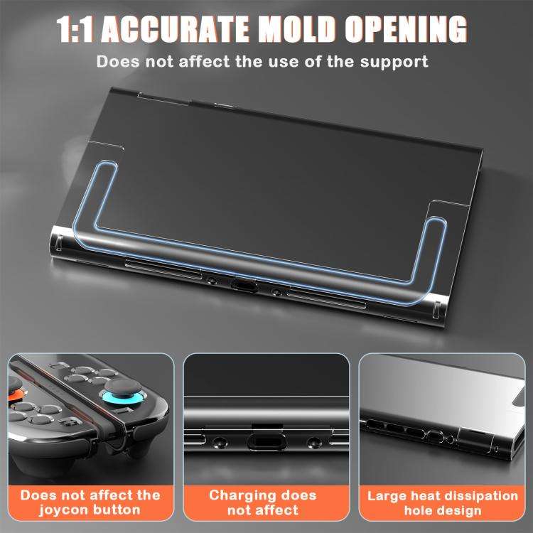 For Nintendo Switch 2 Crystal Shell Case Split Gamepad Transparent Protective Cover