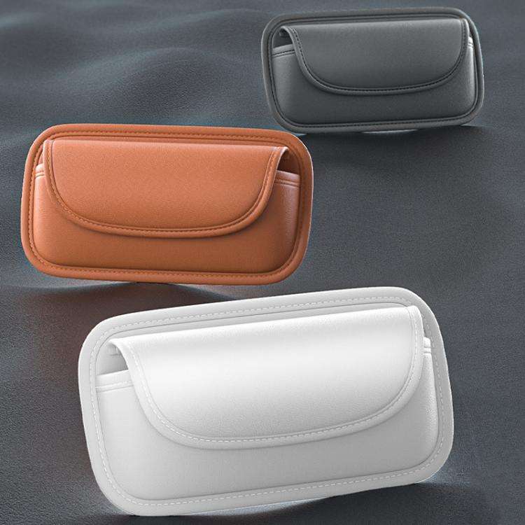 Car Glasses Clip Auto Sun Visor Storage and Fixed Inner Decoration(Orange)