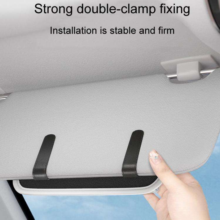 Car Glasses Clip Auto Sun Visor Storage and Fixed Inner Decoration(Orange)
