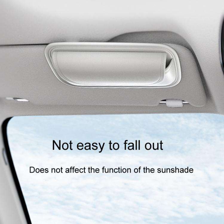 Car Glasses Clip Auto Sun Visor Storage and Fixed Inner Decoration(Orange)