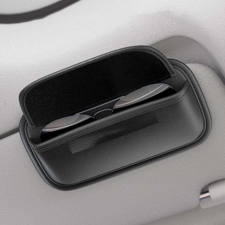Car Glasses Clip Auto Sun Visor Storage and Fixed Inner Decoration(Orange)