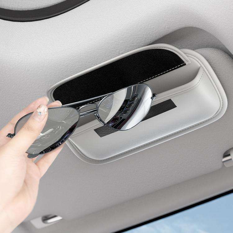 Car Glasses Clip Auto Sun Visor Storage and Fixed Inner Decoration(Orange)