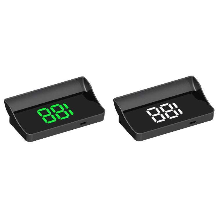 W1 Car HUD Head-up Display GPS Speedometer Speed Display, Spec: MPH(White)
