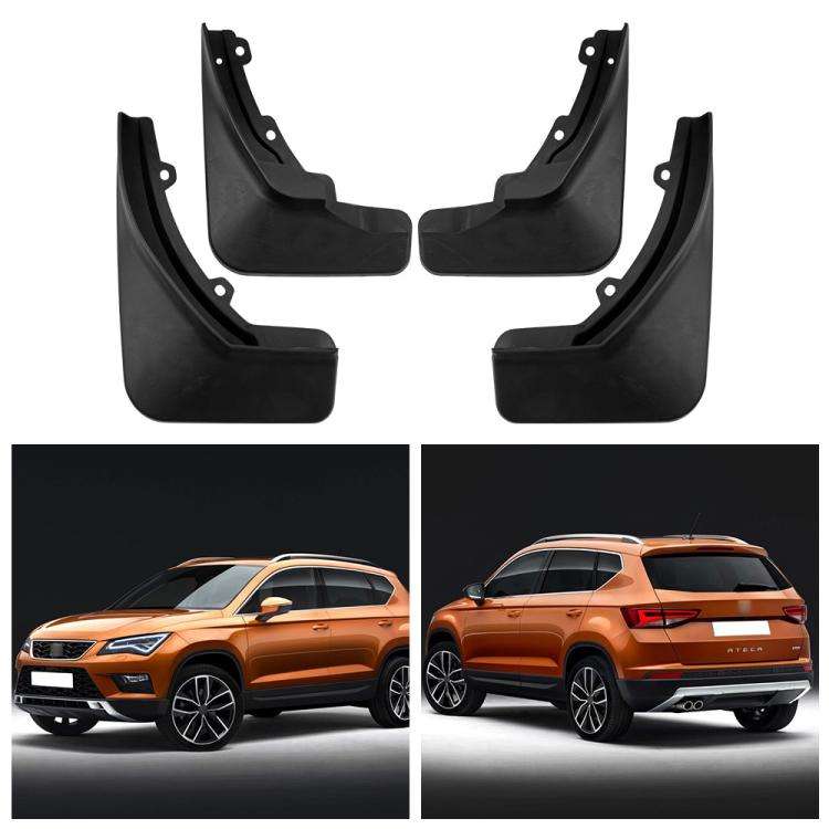 For SEAT Ateca/Volkswagen Jetta VS5 Car Tire Soft Rubber Fender(Black)
