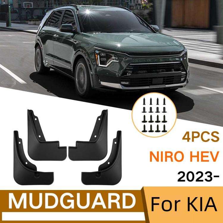 For 2023-2024 Kia Niro HEV Car Tire Soft Rubber Mudguard(Black)