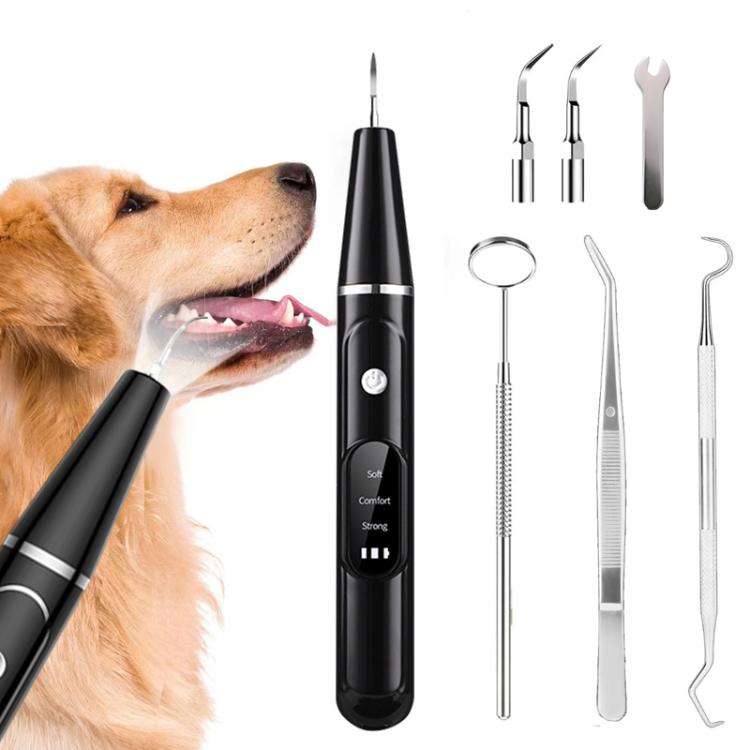 Pet Ultrasonic Teeth Cleaner Dog Tooth Brushing Kit Plaque Tartar Remover Dental Care Tool, Spec:...