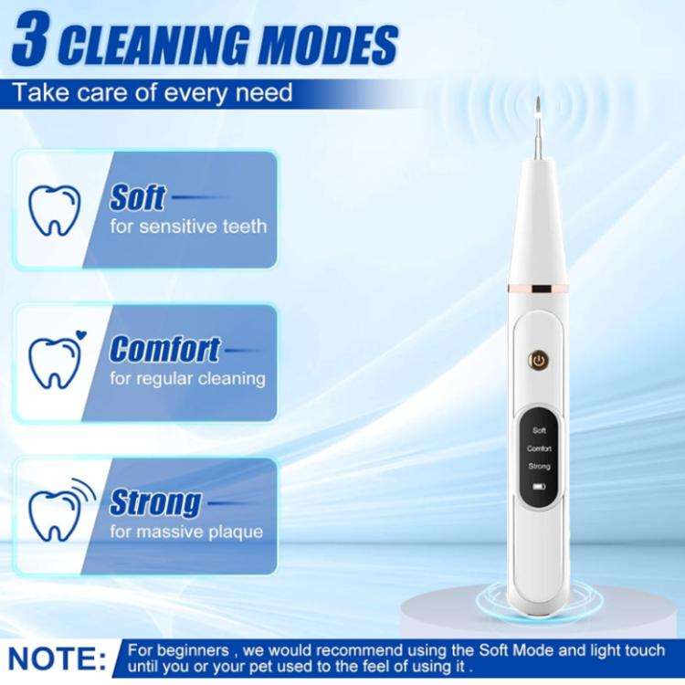 Pet Ultrasonic Teeth Cleaner Dog Tooth Brushing Kit Plaque Tartar Remover Dental Care Tool, Spec:...