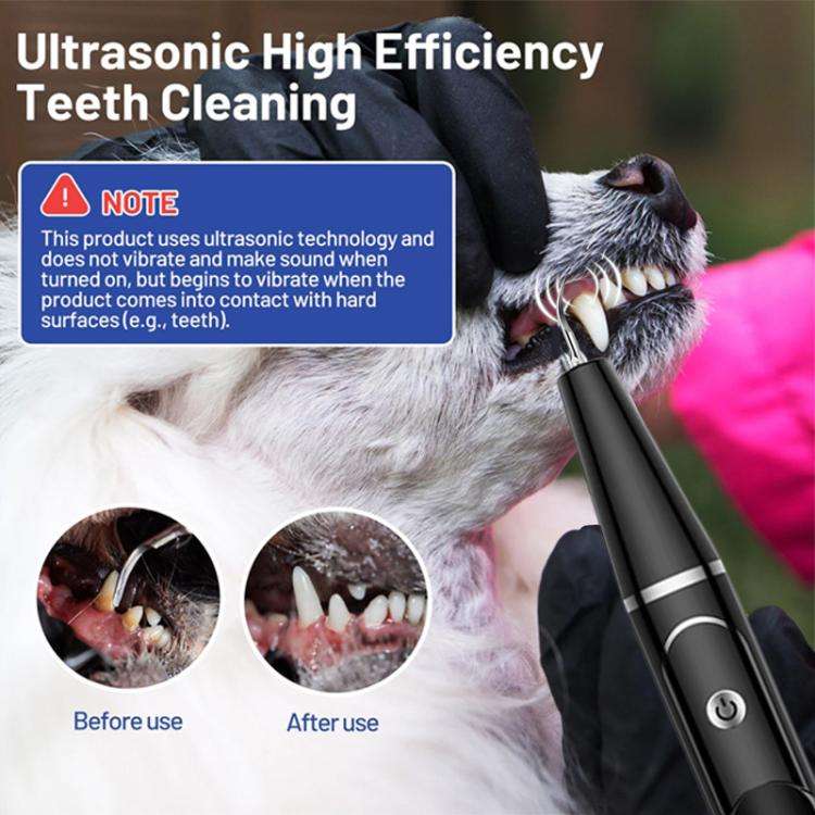 Pet Ultrasonic Teeth Cleaner Dog Tooth Brushing Kit Plaque Tartar Remover Dental Care Tool, Spec:...