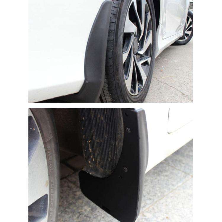For 2006-2012 Toyota RAV4 2.0L Car Tire Soft Rubber Mudguard(Black)