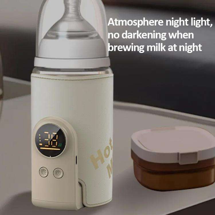 6000mAh 18W Wireless Baby Bottle Warmer 6 Adjustable Temperature Settings Milk Thermo Cover for B...